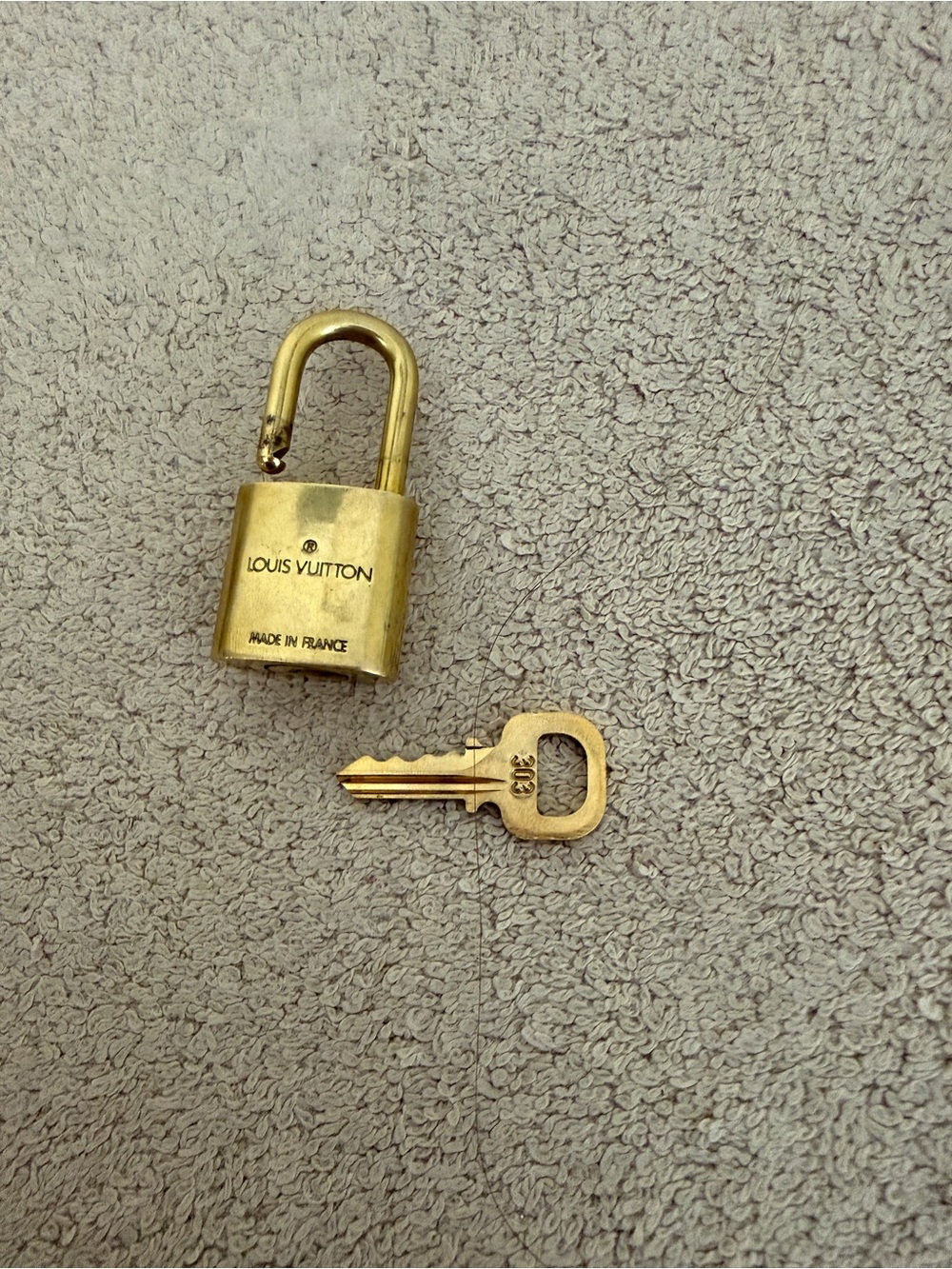 Louis Vuitton Gold-tone Padlock and Key Set - Picture 2 of 5